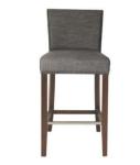 American styleSolid wood frame Grey linen fabric upholstery wooden barstool