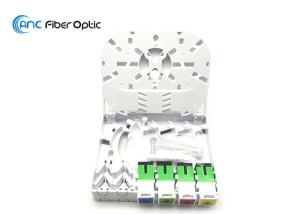China 4 Core Indoor Fiber Optic Termination Box Faceplate With Shutter SC/APC Adapter factory