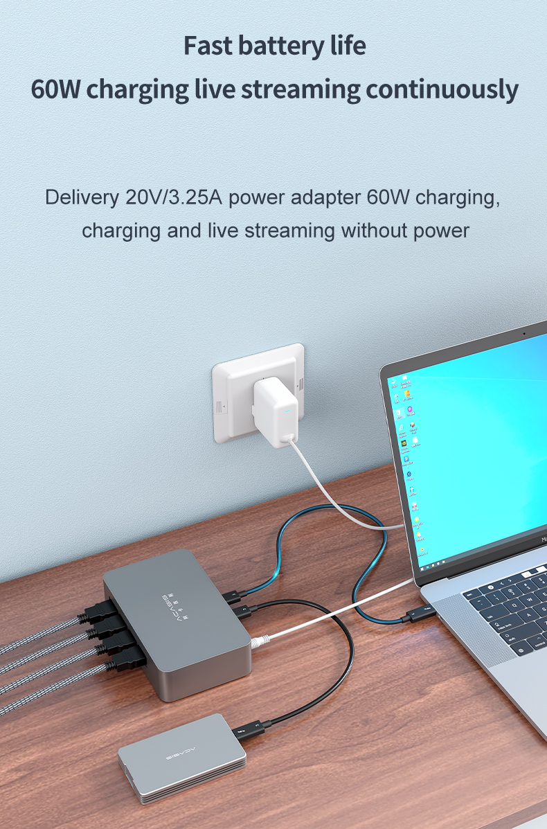 TYSTVideo HD Converter Thunderbolt 3 Video Capture Card with 4-channel HDMI Input