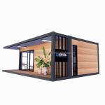 Modern Design 20ft/40ft Prefabricated Container House with Wooden Glass House