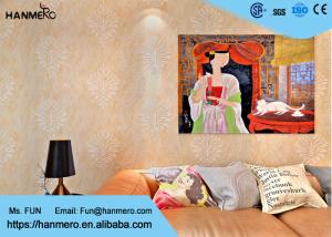 China Leaf Pattern European Style Wallpaper For Living Room , Non Woven Wallcovering factory