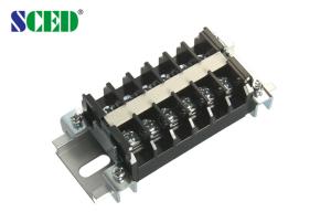 China Single Level PCB Rail Mounted Terminal Blocks Connectors 10.50mm Pitch , 600V 15A factory