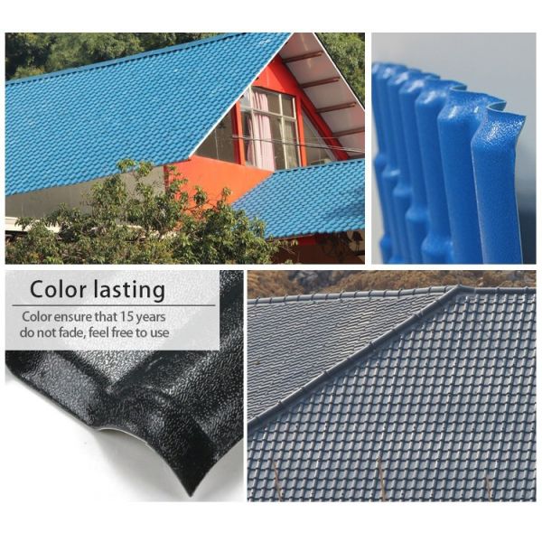 ASA Synthetic Resin Roof Tile 2.5-3.0MM Fireproof Corrugated
