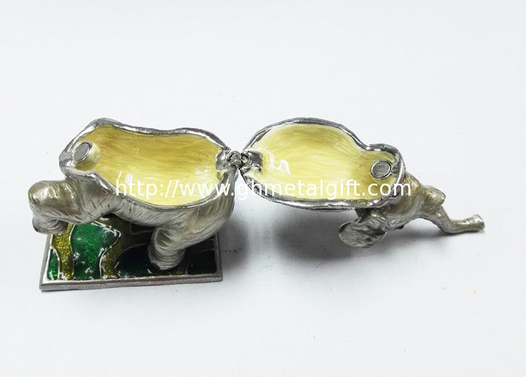 jewelry pewter box elephant jewelry box wholesale luxury gold plating elephant jewelry box