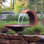 SGS Corten Water Fountain 4ft Corten Steel Water Bowl Fountain