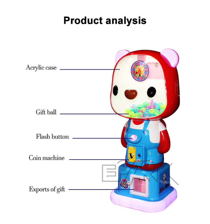 Coin Operated Capsule Toys Vending Game Machine Out Candy Gifts For Kids