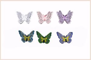 China Garment Accessories Butterfly Embroidery Applique with Different Color factory