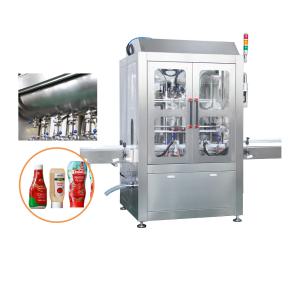 China Automatic Piston Pump Chop Pepper Sauce Mixing And Filling Machines factory