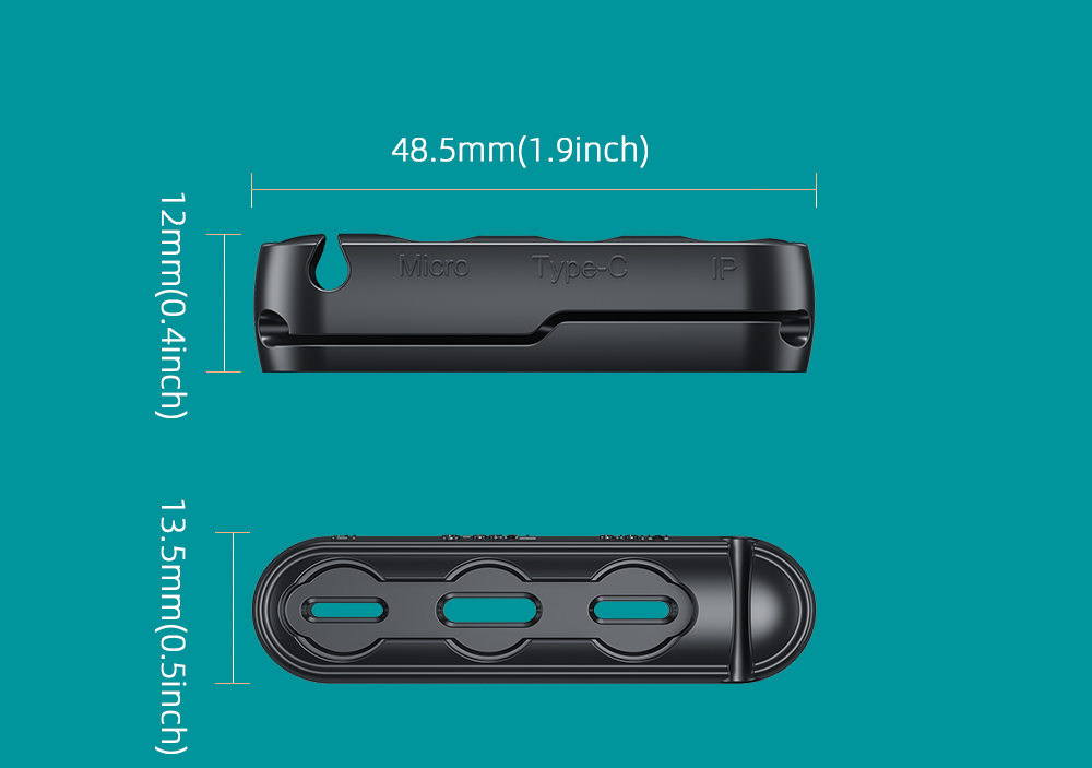 Type C Micro Cable Organizer Case Magnetic Silicone Plug Case For IOS