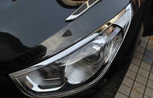 China Chrome Front Car Headlight Covers , Hyundai Tucson IX35 Molding Trim Cover Garnish factory