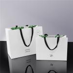 Custom Large Durable White Paper Shopping Paper Bags With Logo