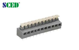 China Screwless Stainless Steel Spring Terminal Block PCB 5.0mm Pitch factory