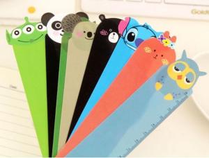 China wholesale student prize DIY creative stationery Customized Funny PP Animal shaped Personalized rul ruler school kid wood factory