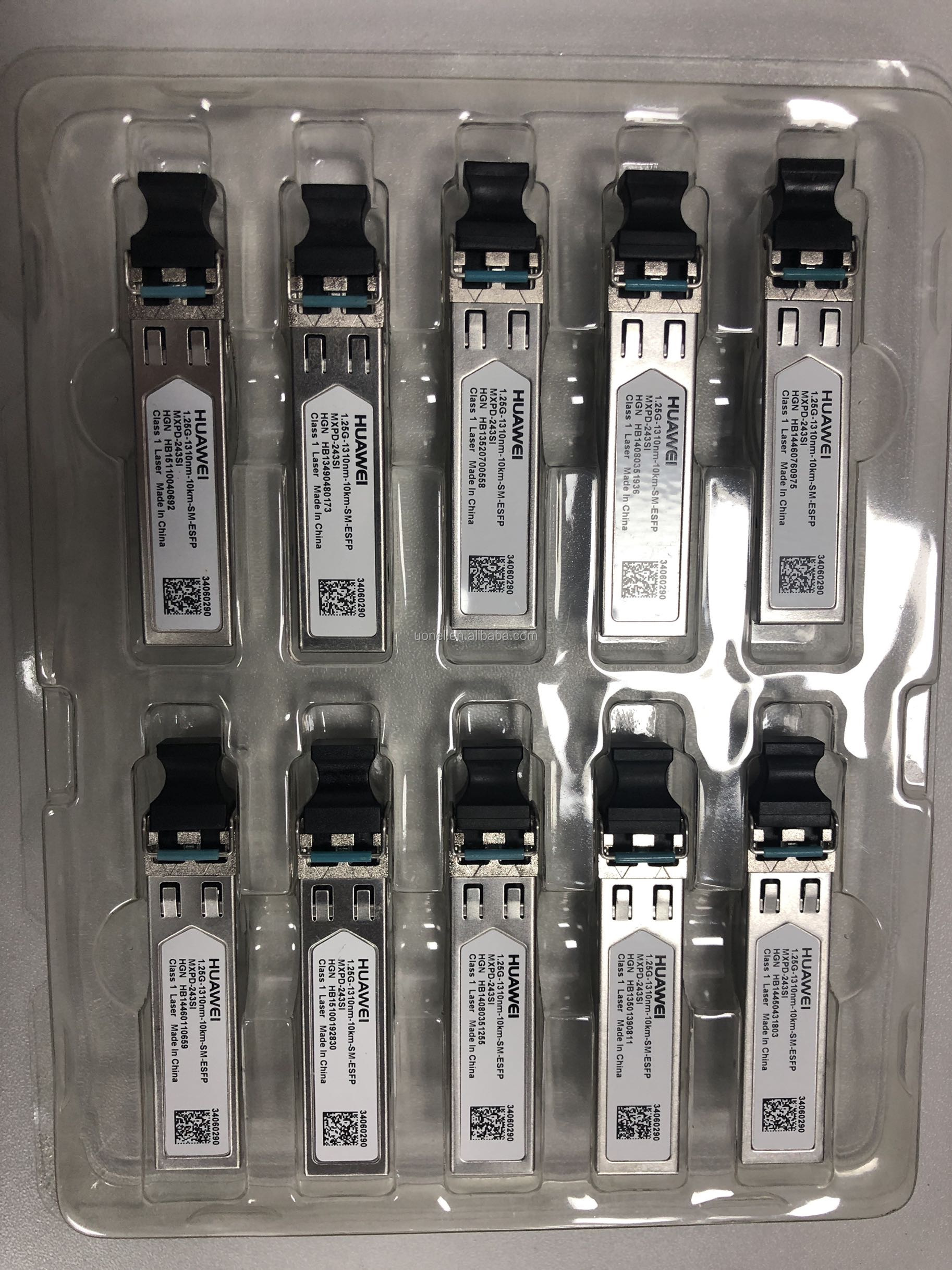 34060290 Huawei Low Speed Transceiver,ESFP,1310nm,1.25Gb/s,-9dBm,-3dBm,-19dBm,LC(-40~85),10km ESFP-1310nm-1000Base-LX
