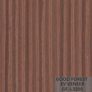 China Santos Rose Engineered Wood Veneer Straight Grain Customized Service factory
