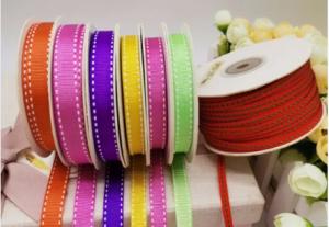 China Stitch Grosgrain Fabric By The Yard Perfect For Gift Wrapping / Crafting factory