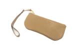 Brown PU Leather Glasses Pouch Case Sunglasses Zipper Soft Eyeglass Pouch