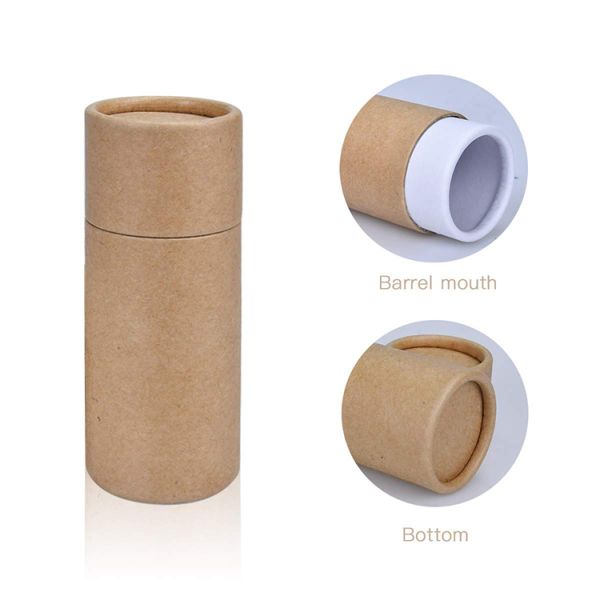 Recyclable Custom Logo Tea Packaging Box Kraft Paper Tube Gift Cylinder Tube Box