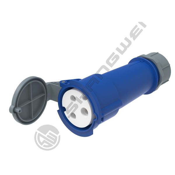 Industrial 3 Pin Connector 32A 220V-250V 50/60Hz 3P 6h 2P+E IP44 CEE/IEC IP44 Waterproof Aviation Female Industrial Connector