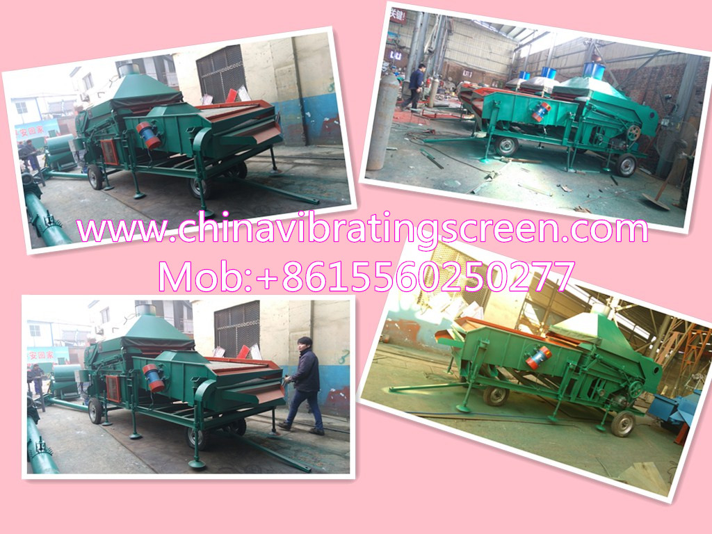 Mobile cocoa beans adzuki beans cleaning and sorting equipment