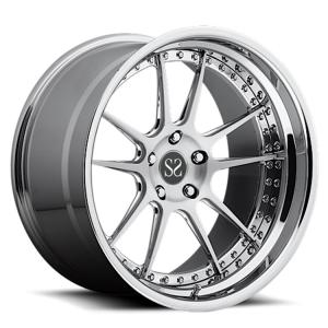 China Silver Black Gun Metal Forged 2 Piece Wheels 23 24 Inch Polished Barrel Lip Rims factory