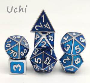 China Polyhedral Polished RPG Dice Set Multifunctional For Collection factory