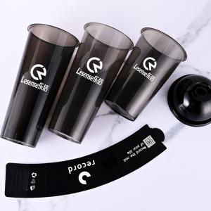 China 12oz 16oz 20oz PP Plastic Cups Plastic Cold Beverage Cups With Black Lids factory