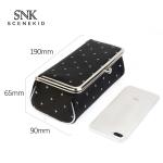 Fashion Custom Digital Print Canvas Black Printed Makeup Cosmetic Case Bag