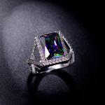 Handmade Eternity Crystal Ring AAA Cz Zircon Ring Engagement Wedding Band Rings