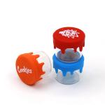 Airtight Leakproof 5ml Silicone Lid Glass Spice Jars Round Shape