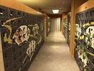 China Graffiti Proof Office Storage Lockers , Four Tier Lockers With Printing Door factory