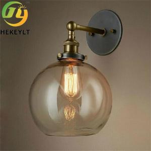 China Nordic Clear Glass Wall Lamp E26 Fashionable Indoor Corridor Decoration factory