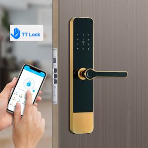China Gold Smart TTLock Digital Door Lock Biometric Password Recognition Unlock For Office factory