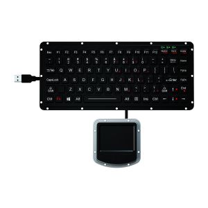 IP65 Silicone Rubber Military Keyboard PS2 USB With 400DPI Touchpad