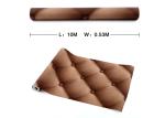 European Style Washable Vinyl Wallpaper with 3D Effect Leather Pattern , SAC