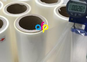 China Coated Adhesion Gloss Laminating Film 1 Inch / 3 Inch Core Various Thickness factory