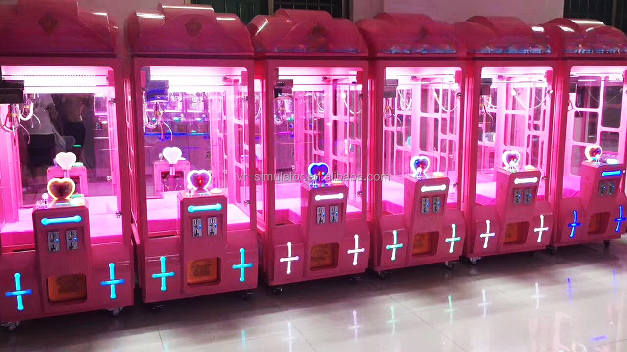 Factory cheap price arcade coin operated crazy toy 2 claw machine doll crane machine for sales