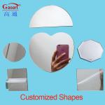 Wall Mirror Without Frame Large Full Length Adhesive Wavy Bedroom Mirror for