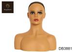Fashionable Full Bust Pvc Shoulder Mannequin Head African American Face