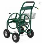 Convenient 4-Wheel Heavy Duty Hose Reel Cart for Outdoor Garden and Yard
