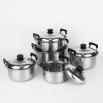 Hot Selling American style Kitchen Cooking Pot Set Stainless Steel Cookware