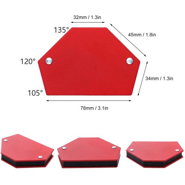 Strong Magnetic Welding Locator Electric Welding Auxiliary Magnetic Suction Right Angle Magnet Bevel Multi-angle Iron Locator