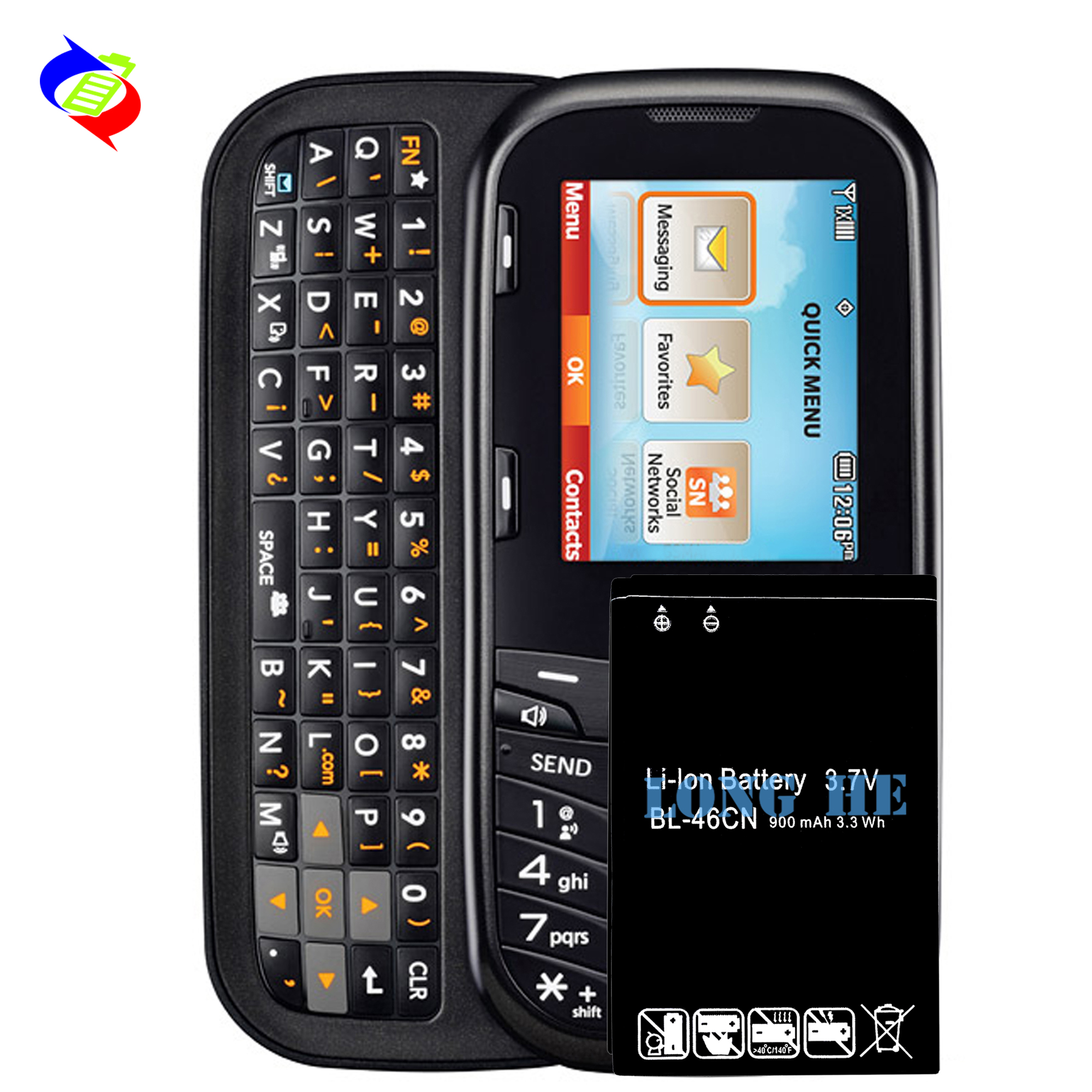 LG Cosmos 2 3 A340 430G A380 WINE 3 UN530 F4 VN220 VN251 BL-46CN Battery Black