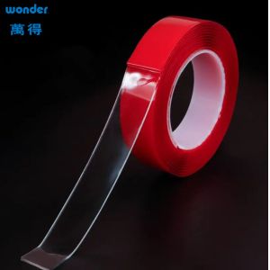 China Strong Bonding Red NANO Tape Roll Custom Easily Mount Adhesive factory