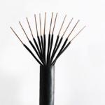 PVC Insulation Flexible Round Control Cable KVV 450/750V in black color Jacket