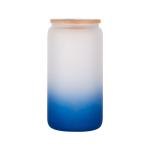Sublimation Glass Cans Blanks Frosted 18 OZ With Bamboo Lid And Clear Glass