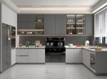 Particleboard MDF Plywood PVC PET Melamine Finished Kitchen Cabinet