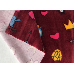 Eco Friendly Stretchy 144F Printed Super Soft Minky Plush Fabric