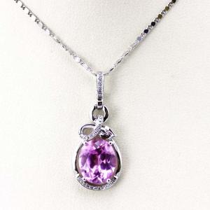 China Sterling Silver Oval Pink Zircon Pendant and 925 Silver Chain Necklace (PSJ0268) factory