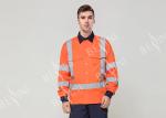 Double Stitching Safety Work Clothes High Visable Orange Jacket Bib Pants Suit